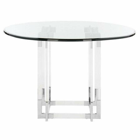 SAFAVIEH Koryn Round Dining Table, Silver SFV2509B-42-2BX